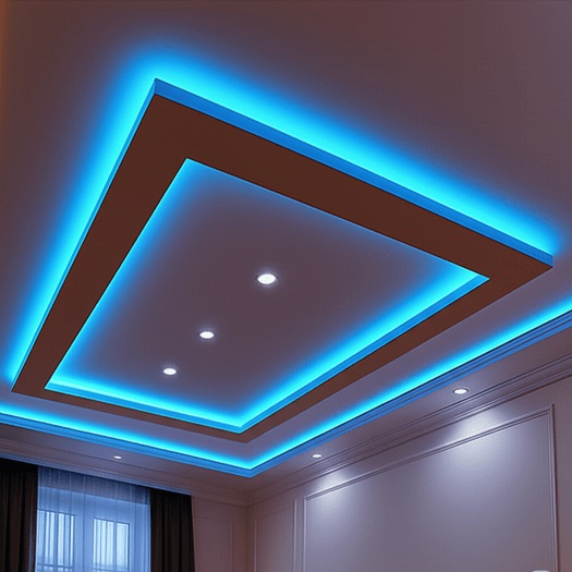Evka-2 asma tavan ustası – Led isikli örneği